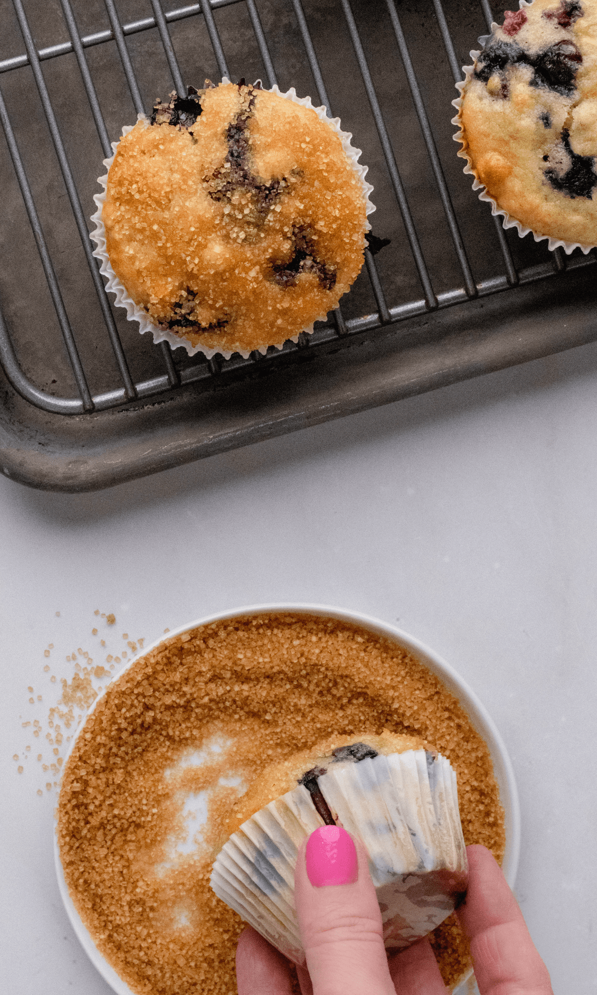 Oatmeal Blueberry Banana Muffin prep.