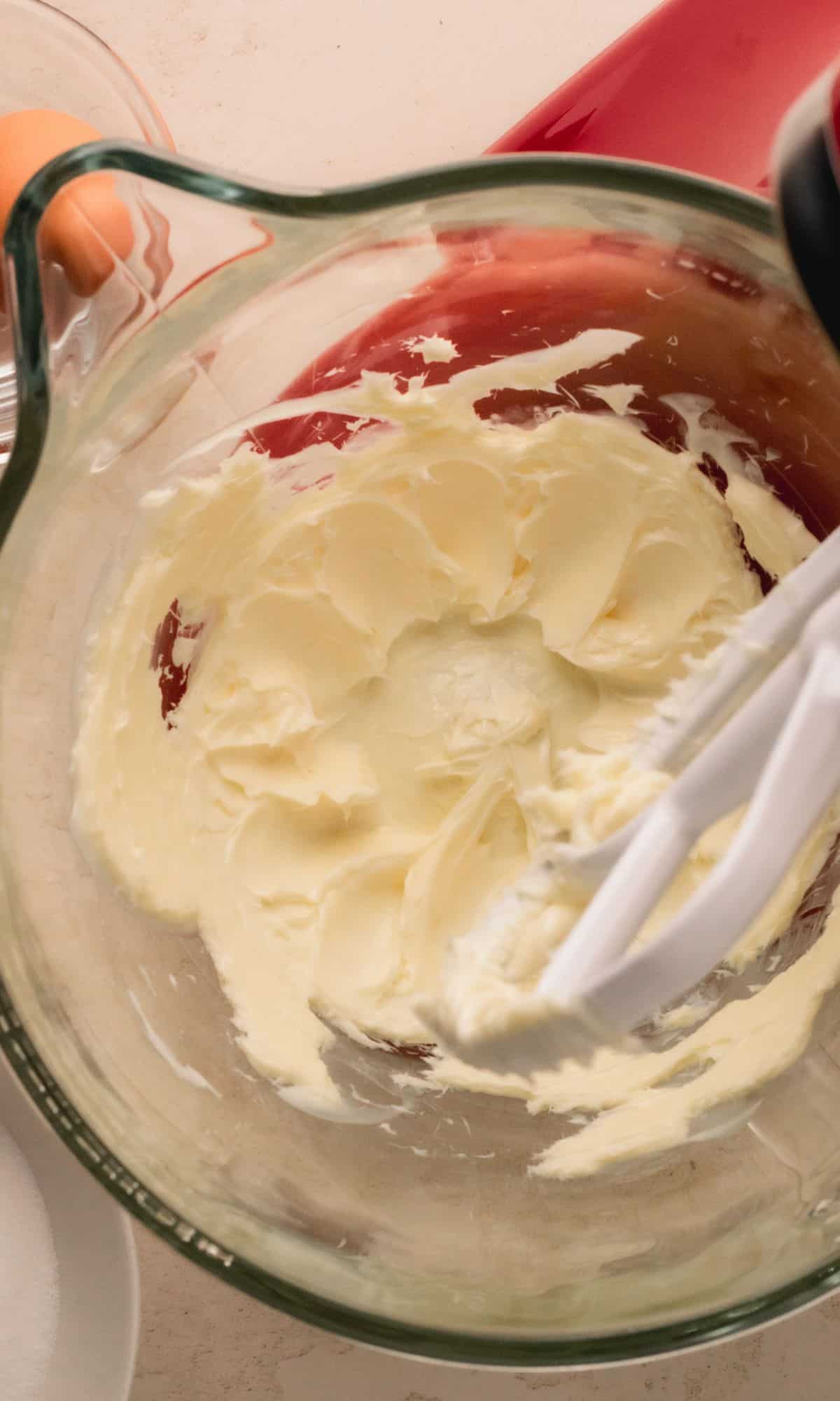 Cookie dough preparation.