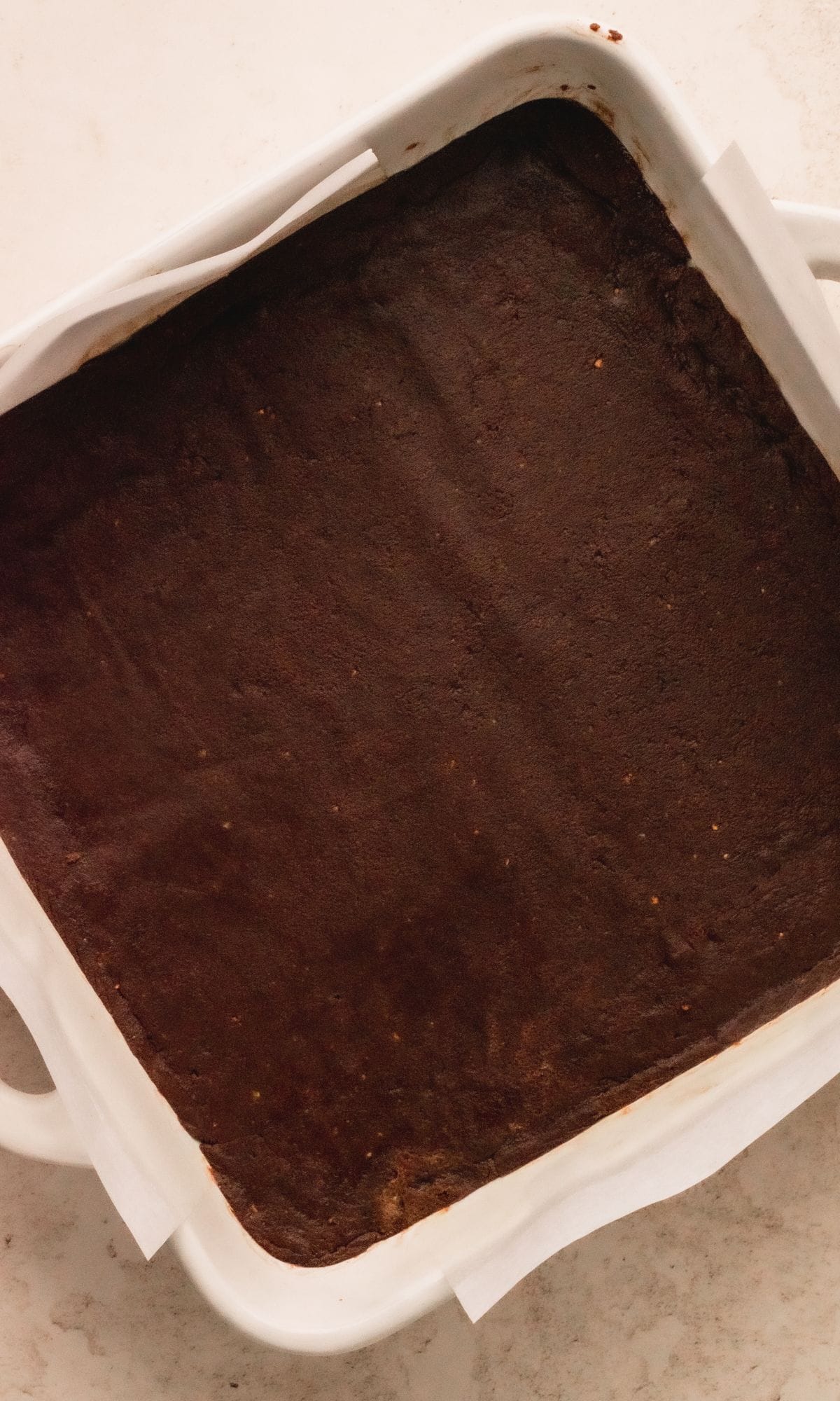 Chocolate shortbread preparation.