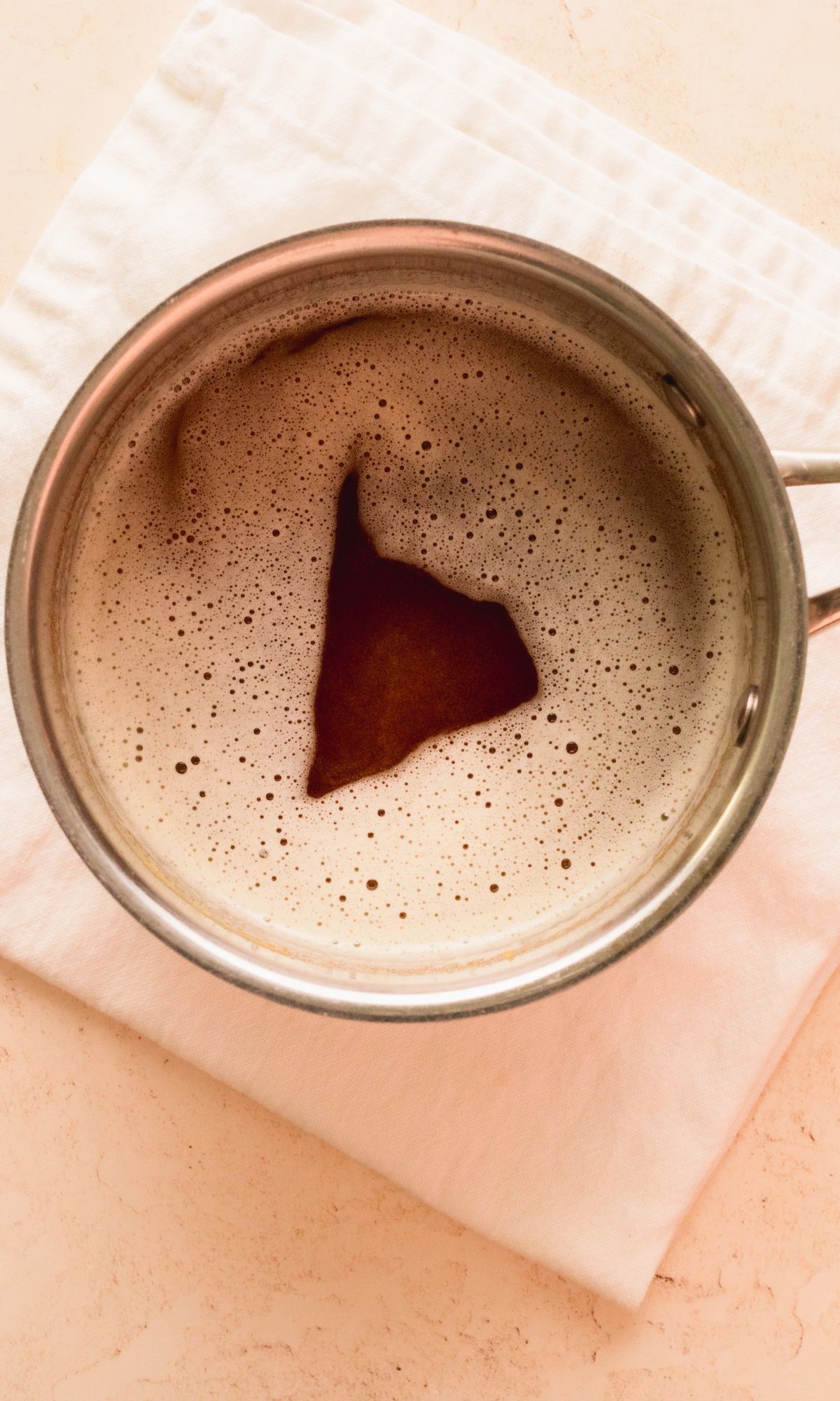 Browned butter in a small saucepan.