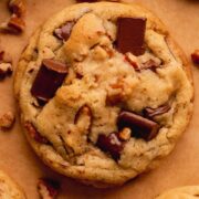 A chocolate chunk cookie.