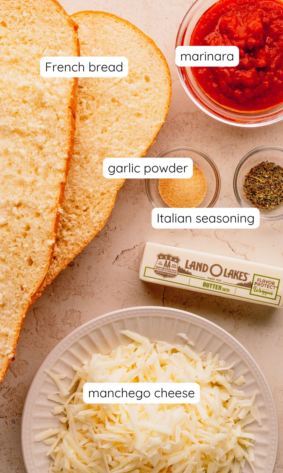 Italian dunkers ingredients.