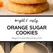 Soft Orange Sugar Cookies rolled in orange sugar and topped with a fresh orange glaze.