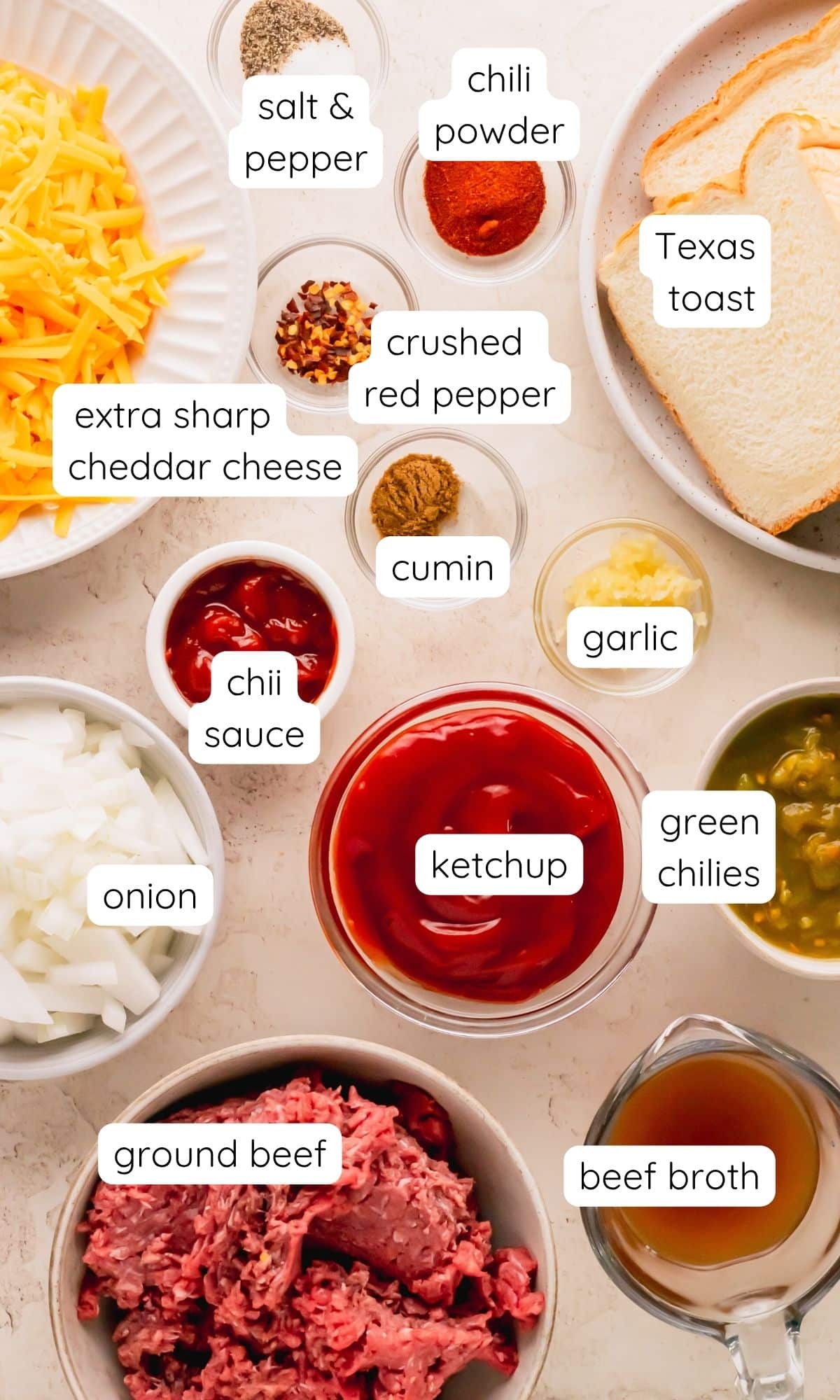 Sloppy joe ingredients.